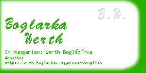 boglarka werth business card